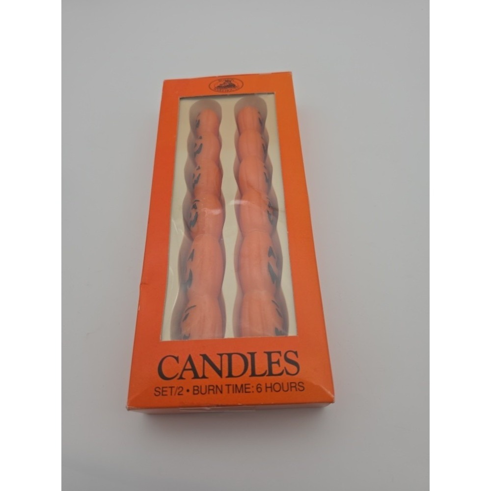 Nos Vintage Holloween Jack O Lantern 10" Candles Boston Warehouse Trading 1995